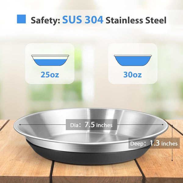 2 Packs Premium Stainless Steel Dog Bowls - Non-Slip, 2.5 Cups Capacity, Durable and Safe for Your Beloved Pet3