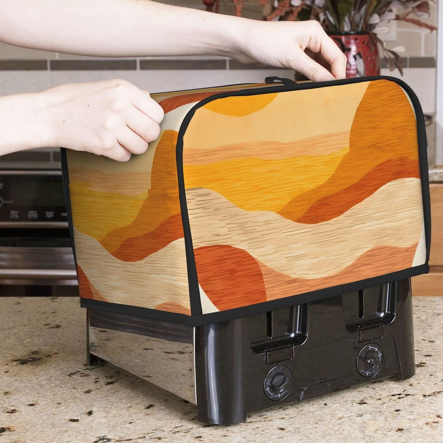 morden-art-print-toaster-cover-2-slice-long-slot-orange-bread-maker-cover-washable-dust-protection-kitchen-small-appliance-toaster-oven-cover-for-2-slice