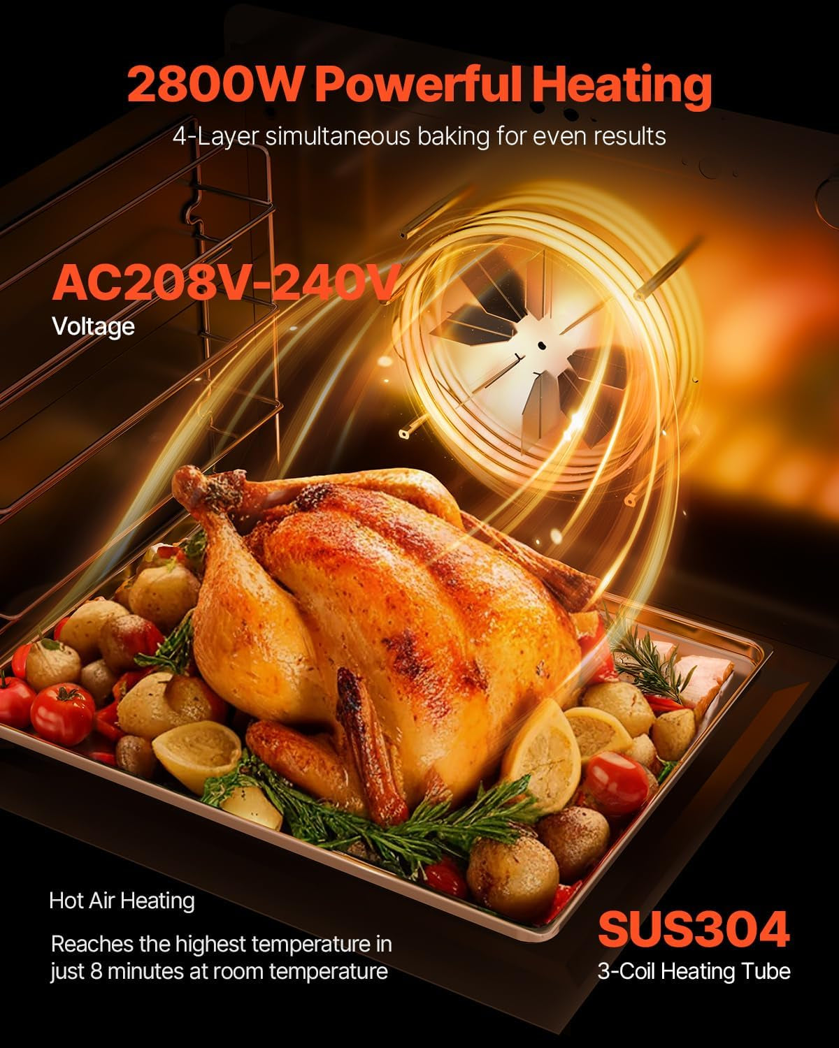 commercial-countertop-oven-66l-4-tier-toaster-ovens-with-tempered-glass-door-wire-racks-tray-2800w-stainless-steel-baking-ovens-for-restaurant-bakery-ac208-240v-60hz-6-20p-plug-outlet-for-restaurant-bakery-2800w-baking-machine-with-tempered-glass-door-wire-racks-tray-ac208-240v-60hz-6-20p-plug-outlet