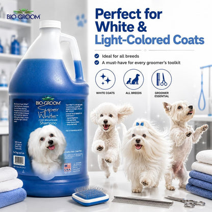Bio-Groom Super Whitening Dog Shampoo - Whitening Pet Shampoo, Dog Bathing Supplies, Puppy Wash, Grooming Supplies, Cruelty-Free - 1 Gallon5