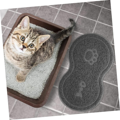 Pet Placemats for Food Water Cat Litter Mat Non Mat for Pets Grey Sturdy Easy to Maintain3