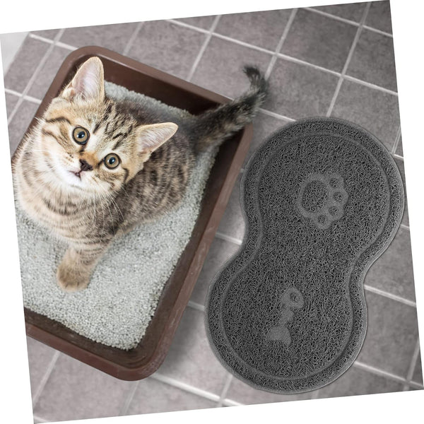 Pet Placemats for Food Water Cat Litter Mat Non Mat for Pets Grey Sturdy Easy to Maintain3