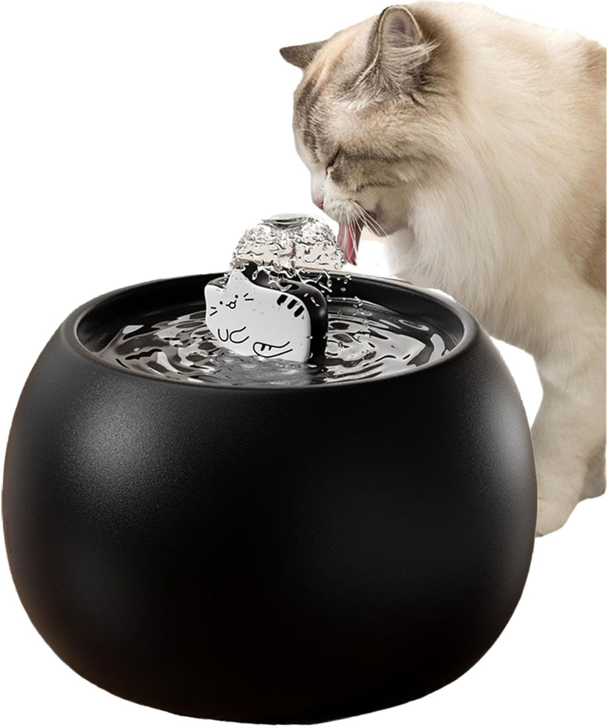 ceramic-cat-water-fountain-50oz-1-5l-cat-fountain-for-drinking-pet-water-fountain-for-cats-indoor-automatic-water-dispenser-bowl-cat-feeding-watering-supplies-for-small-dog-black