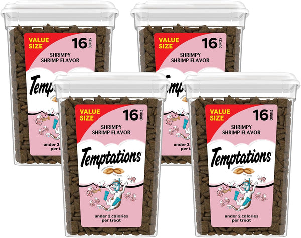 Temptations Classic Crunchy Cat Treats, Shrimpy Shrimp, 16 Oz | under 2 Calories per Treat, 100% Complete & Balanced Adult Cat, Resealable Stay-Fresh Tub, Use as Snack, Meal, or Food Topper12
