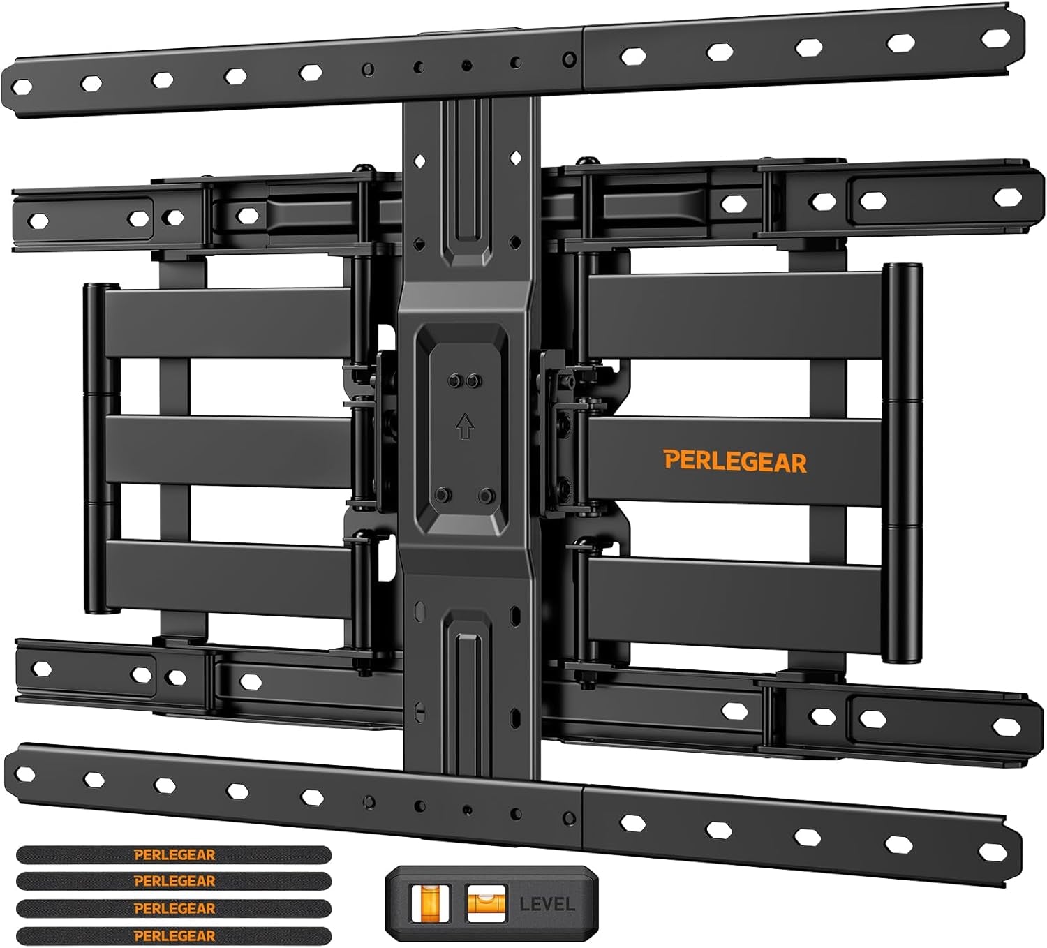 ultra-slim-tv-wall-mount-1-1-low-profile-for-42-90-tvs-fits-16-24-studs-full-motion-tv-mount-wall-bracket-with-dual-articulating-arms-swivel-tilt-max-vesa-600x400mm-holds-132lbs