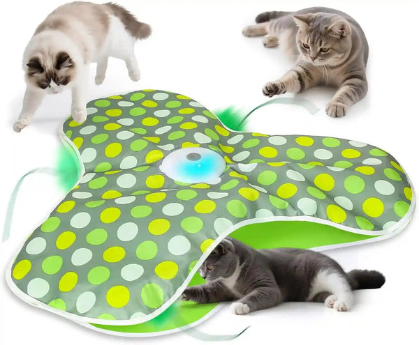 Interactive Cat Toys for Indoor Cats & Kittens - Automatic Hide & Seek Toy with Feather Tail,Squeaky Mouse Sounds, Motion Activated,Usb Rechargeable Boredom Relief & Self Play Enrichment Game1