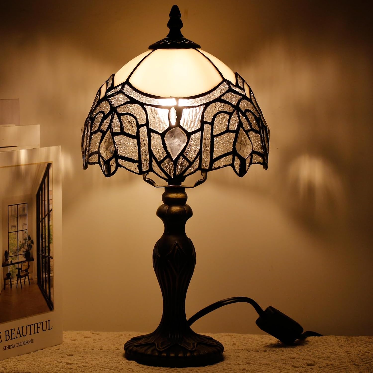 table-lamp-base-replacement-only-m-w-4-h-15-inch-fit-for-6-8-10-inch-tiffany-style-stained-glass-lampshade-dark-bronze-finish-resin-push-switch-on-cord