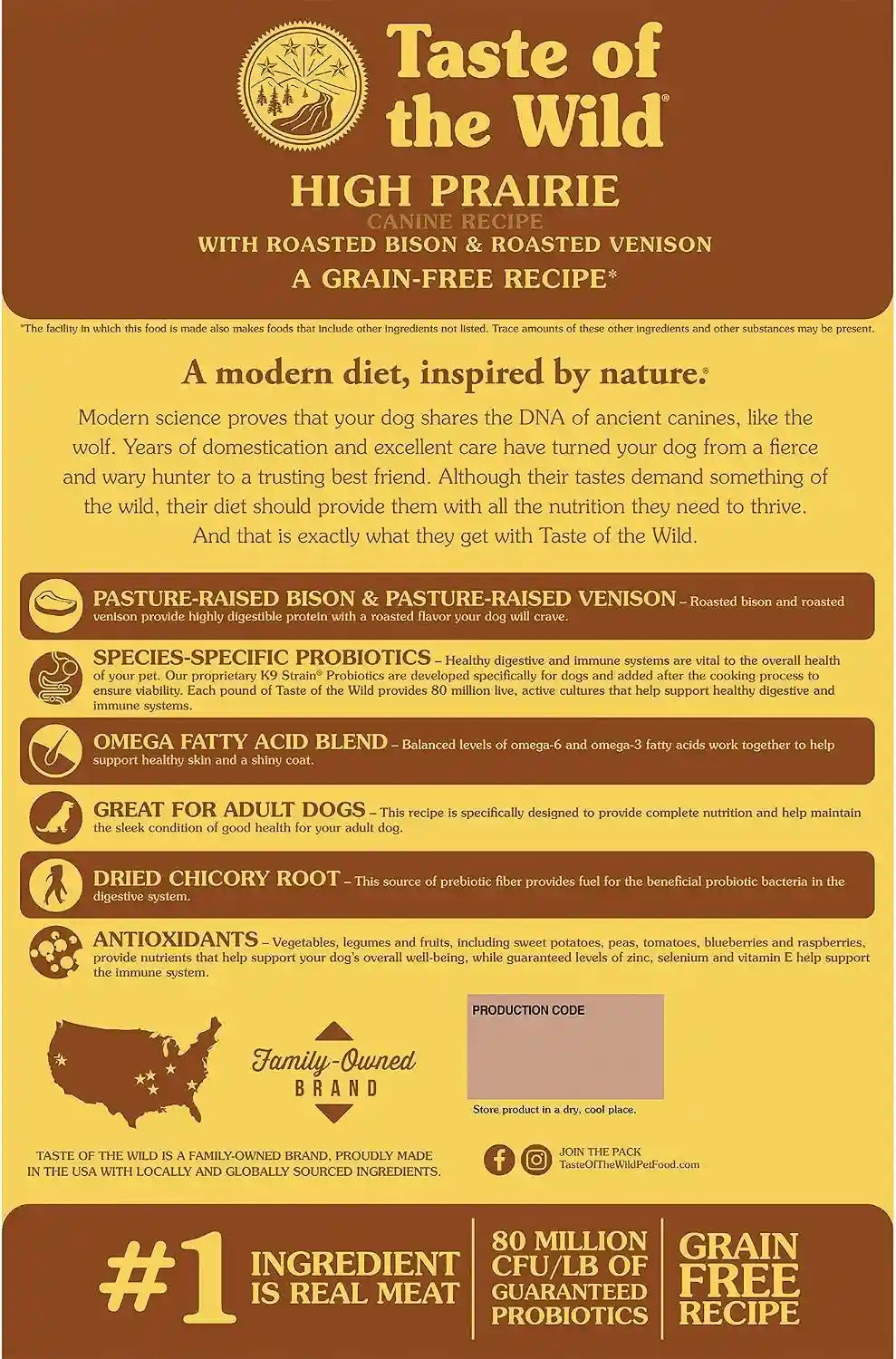 taste-of-the-wild-high-prairie-canine-grain-free-recipe-with-roasted-bison-and-venison-adult-dry-dog-food-made-with-high-protein-from-real-meat-and-guaranteed-nutrients-and-probiotics-28lb-high-protein-grain-free-recipe-nutrient-dense-to-help-support-peak-health-guaranteed-probiotics-for-digestive-health