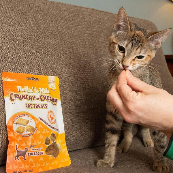 Fieldcrest Farms Collagen Cat Treats, Chicken, Crunchy & Creamy, 3 Oz Pouch | Supports Skin, Coat & Joints, High Protein, No Wheat or Soy, Great for Training & Rewards, All Life Stages8