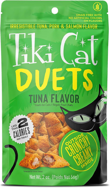 Tiki Cat Duets Cat Treats, Chicken Flavor, 2 Oz. Pouch (8 Count)9