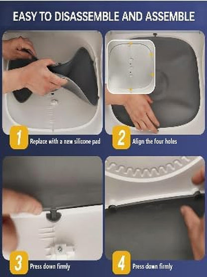 Silicone Litter Pad Accessory anti Bite Leakproof anti Scratch Replacement Easy to Clean for Automatic Cat Parts 19.49X15.75X0.39Inch6