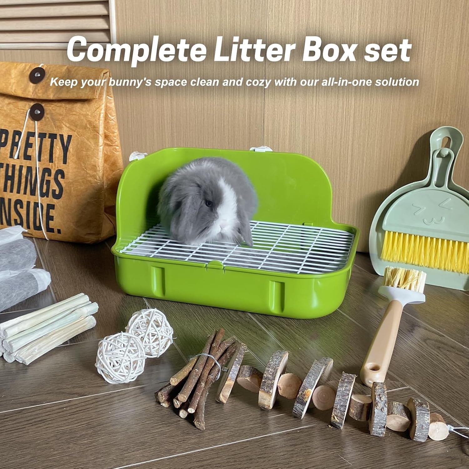 rabbit-litter-box-bunny-litter-box-guinea-pig-potty-trained-square-small-animal-toilet-potty-pan-for-rabbit-guinea-pig-ferret-hamster-chinchilla-grass-green
