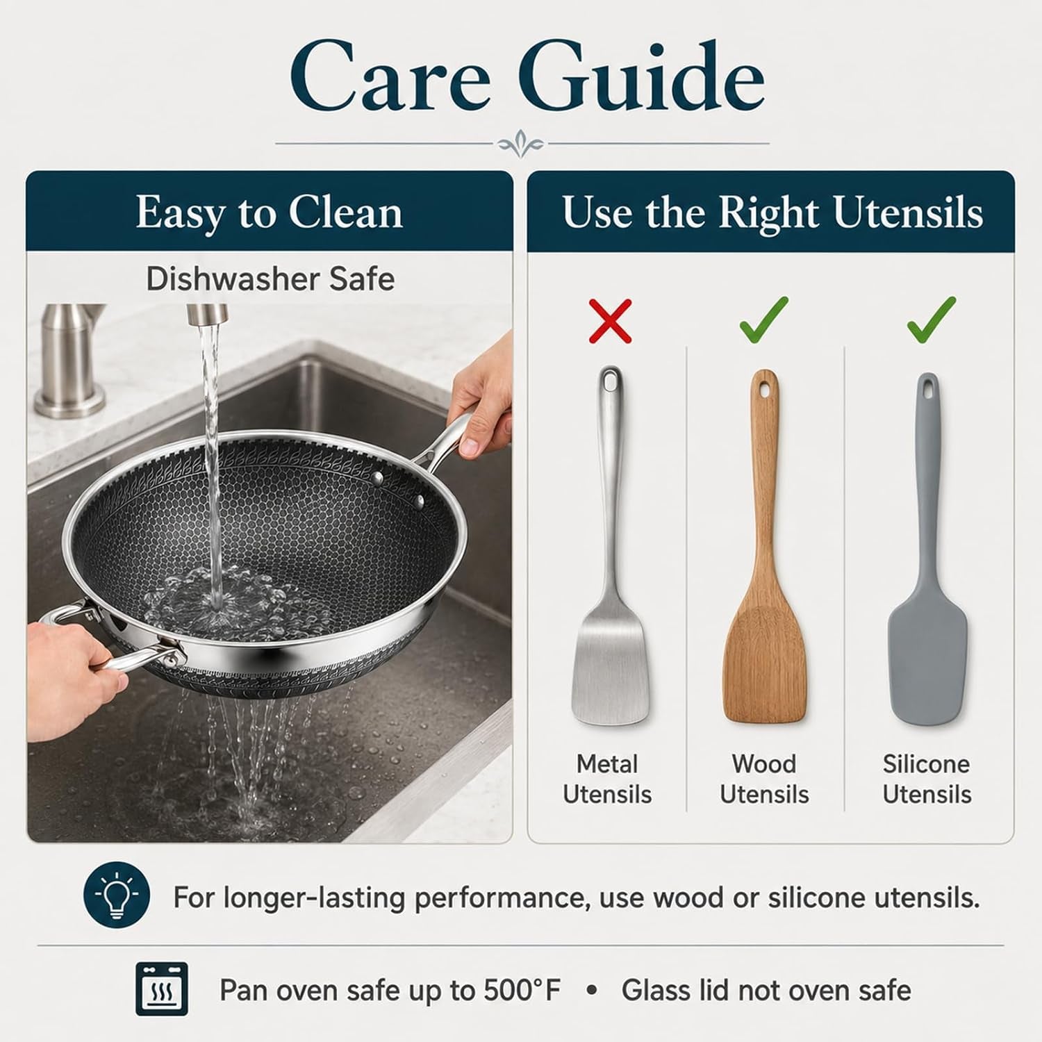 12-6-inch-stainless-steel-honeycomb-wok-pan-with-standing-glass-lid-flat-bottom-stir-fry-pan-for-induction-gas-electric-stoves-physical-stick-resistant-surface-dishwasher-safe