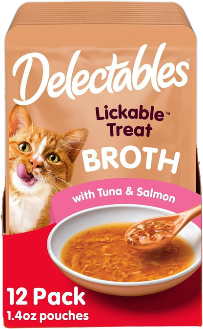 Delectables Savory Broths Lickable Wet Cat Treat Variety Pack, 12Count(Pack of 1)13