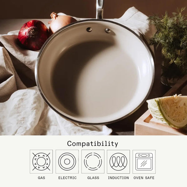 Made in Cookware - 12" Ceramiclad 2.0 Non Stick Frying Pan (Stainless Handle) - 5-Ply Stainless Clad with Stay-Cool Handle - Professional Cookware - Crafted in Italy - Induction Compatible4