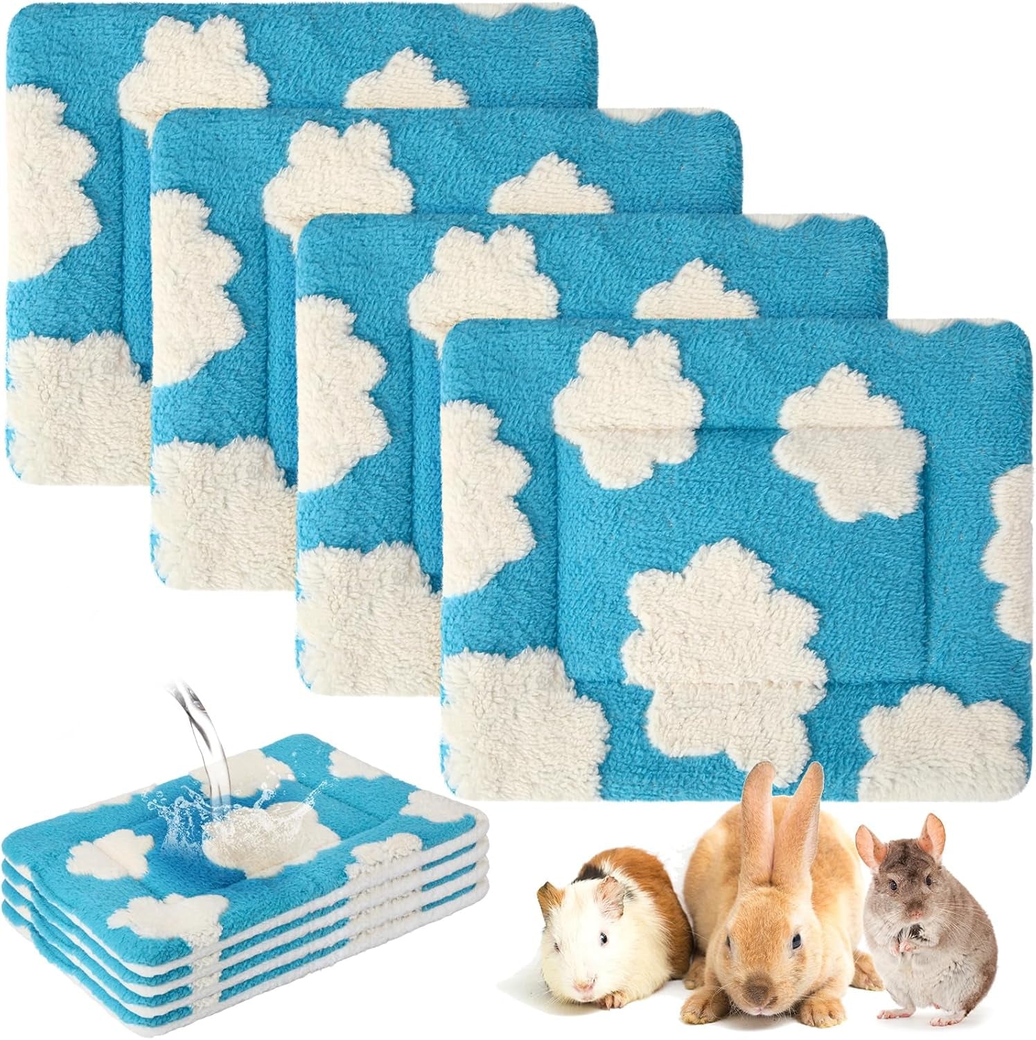 haull-4-pcs-waterproof-guinea-pig-bedding-soft-dog-cat-bed-crate-mat-small-animal-plush-cage-liners-rabbit-bunny-kennel-pad-reversible-cozy-pee-thickened-hamster-padtie-dyed-13-x-10-inch