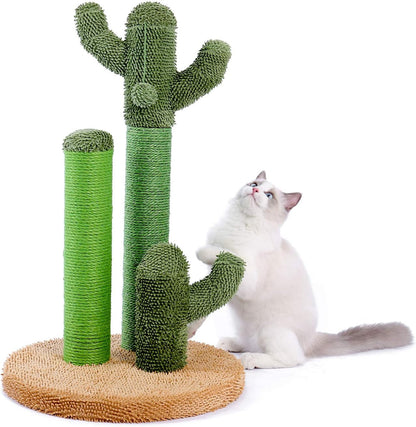 PAWZ Road Cactus Cat Scratching Post 23”Cat Scratcher with Toy Ball | Cactus Cat Tree with 3 Sisal & Carpet Scratching Posts, Soft Carpet Base & Top, Interactive Ball for Indoor Cats10