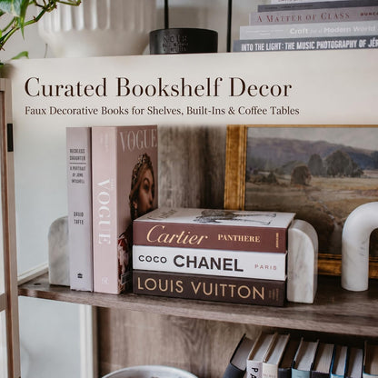 4-7 Pieces Fashion Decorations Book Set. Premium Aesthetic Faux Books for Room Decor. (4) | Refined Modern Look - Not Real, No Pages inside - Arrives Flat, Tool-Free 2-Min Setup5