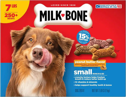 Milk-Bone Peanut Butter Flavor Dog Biscuits, Naturally & Artificially Flavored, 7 Lb. Box9