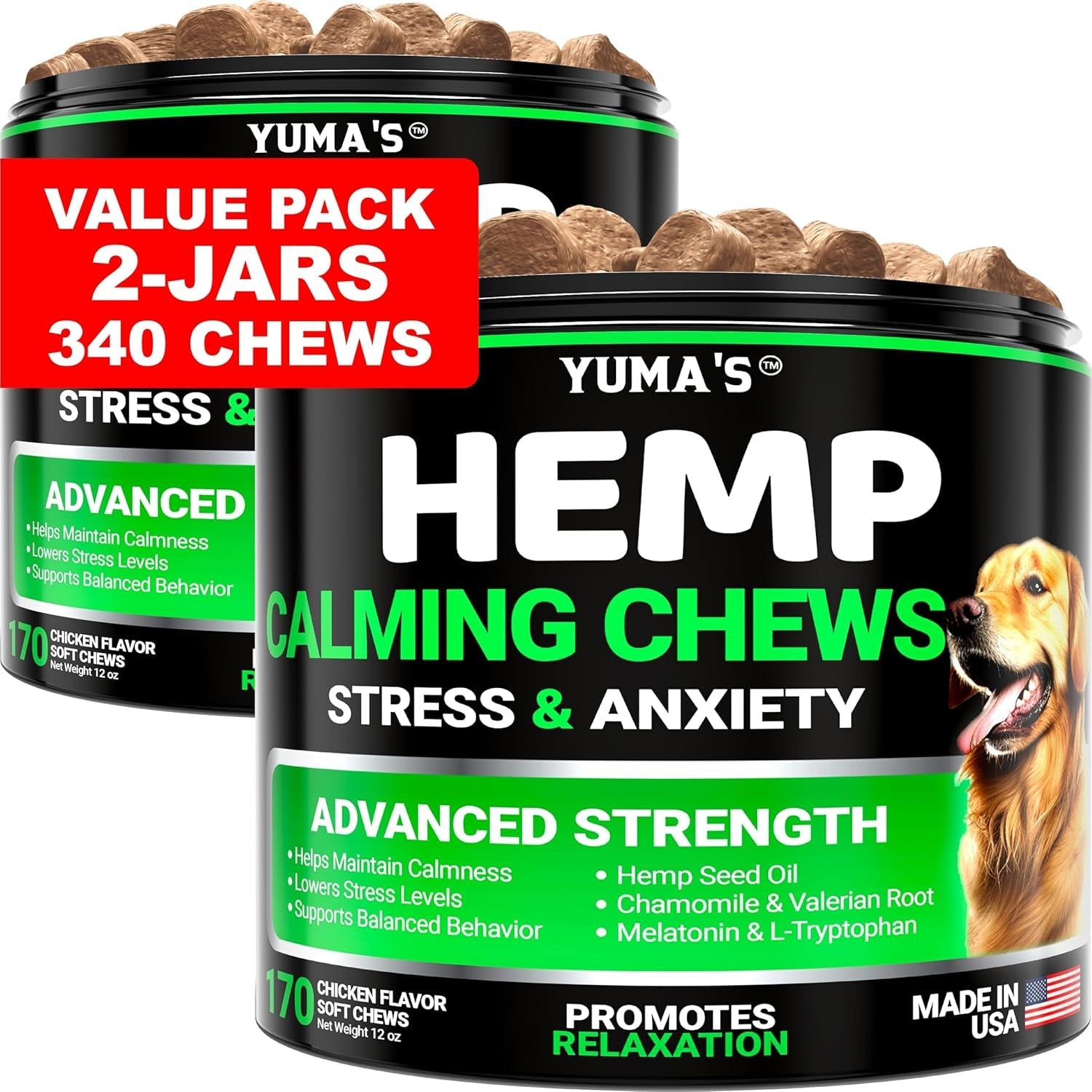 hemp-calming-chews-for-dogs-advanced-dog-calming-chews-170-chews-anxiety-relief-treats-separation-aid-barking-stress-relief-thunderstorms-melatonin-hemp-oil-made-in-usa