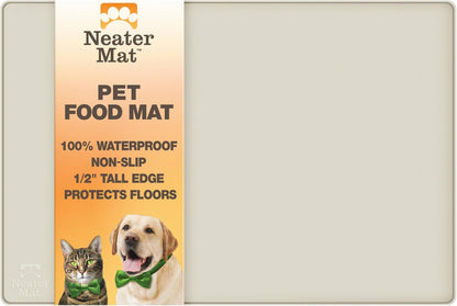 Neater Pet Brands Neater Mat Pet Mats for Food and Water, Cat & Dog Bowl Mat Waterproof Silicone, Feeding Tray, Dog Food Mats for Floors, Placemat W/Raised Edge for under Bowls, 16” X 10”, Cappuccino8