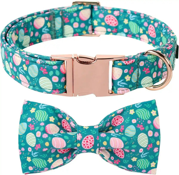 Lionet Paws Boy Dog Collar with Bowtie, Comfortable Adjustable Cute Navy Blue Bow Tie Collar for Male Dogs Gift, Xlarge, Neck 16-26 Inches29