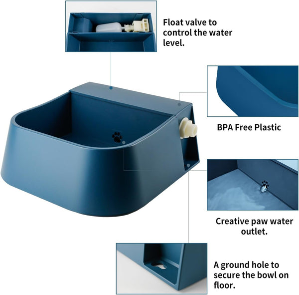 NAMSAN Outdoor Automatic Dog Water Dispenser, Large Water Bowl for All Kinds of Animals, Auto Refill Waterer for Pet Livestock, Water Trough Include Multi-Functional Adapter, Fit GHT Faucet4