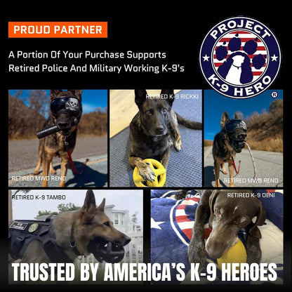 Monster K9 Chew Stick | Virtually Indestructible. Lifetime Guaranteed. | USA Made | VULCRON™ Natural Rubber | Durable, Heavy Duty Tug & Fetch Dog Toy for Aggressive Chewers | Med/Large Breeds, 9X1.75”6