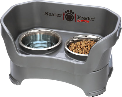 Neater Pet Brands Neater Feeder Deluxe Mess Proof Dog Bowls Elevated for Large Dogs over 40 Lbs, Made in USA, No Spill Raised Dog Food Bowl Stand Feeding Station, Food and Water Bowl Set, Black14