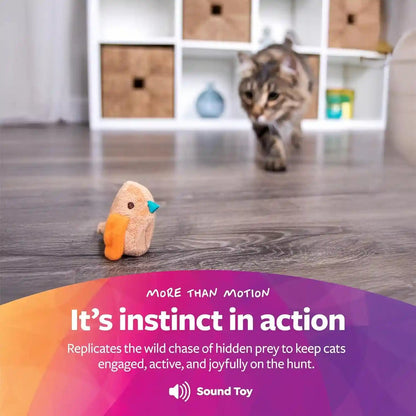 Smartykat Chickadee Chirp Electronic Sound Cat Toy, Contains Catnip, Battery Powered - Light Brown, One Size5