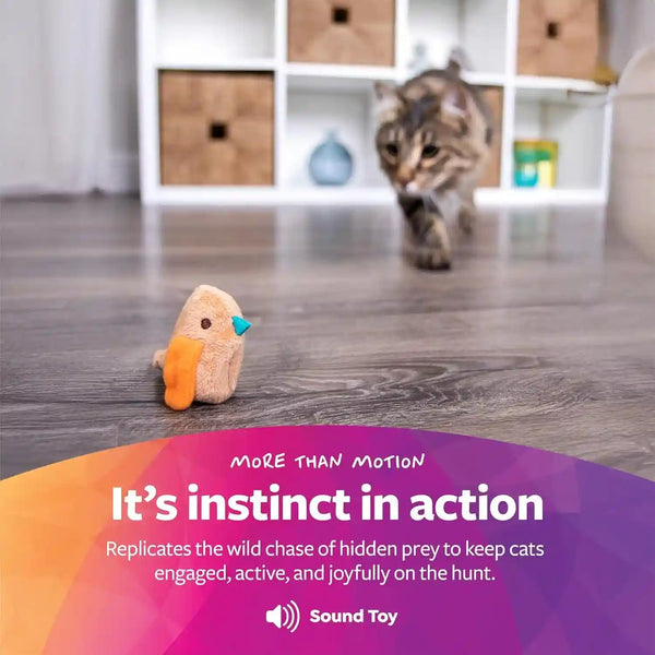 Smartykat Chickadee Chirp Electronic Sound Cat Toy, Contains Catnip, Battery Powered - Light Brown, One Size5