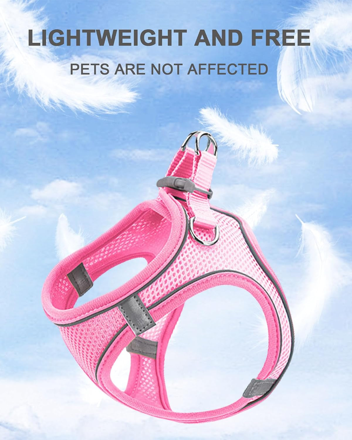 xxxs-pink-soft-mesh-dog-harness-and-leash-set-no-escape-puppy-harnesses-for-training-walking-reflective-adjustable-puppy-vest-for-small-medium-dogs-cats-pink-xxxs