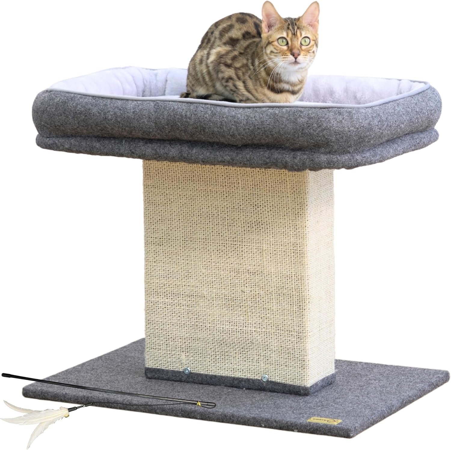 catry-cat-perch-with-washable-replaceable-bed-wide-sisal-scratching-post-cat-tree-with-washable-replaceable-bed-for-large-cats-thick-sisal-scratching-post-sturdy-cat-tower-easy-assembly-cat-tree