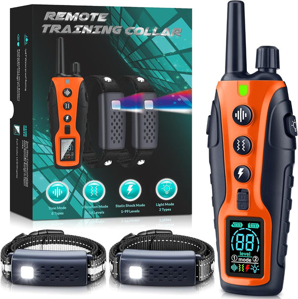 Shock Collar for Dogs - 4500FT Dog Training Collar with Remote, Waterproof E Collar with Flashlight, 4 Training Modes, Keypad Lock, Rechargeable Dog Shock Collar for Small Medium Large Dogs11