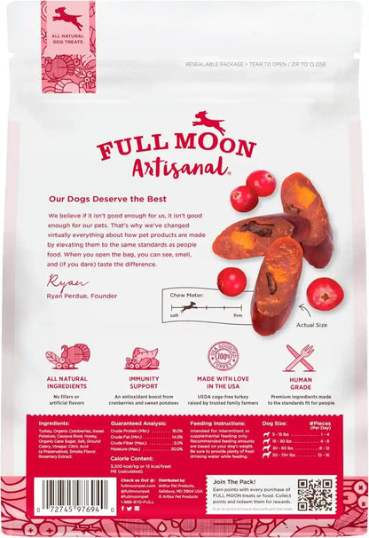 Full Moon® Turkey Cranberry Sausage Dog Treats 12 Oz | Human Grade, No Corn, No Wheat, No Soy, Glycerin Free, Made in the USA2