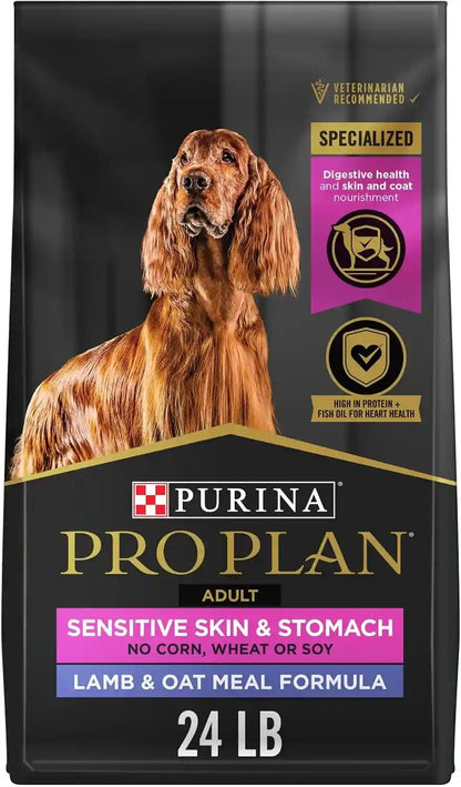 Purina Pro Plan Sensitive Skin and Sensitive Stomach Dog Food Lamb and Oat Meal Formula - 24 Lb. Bag1