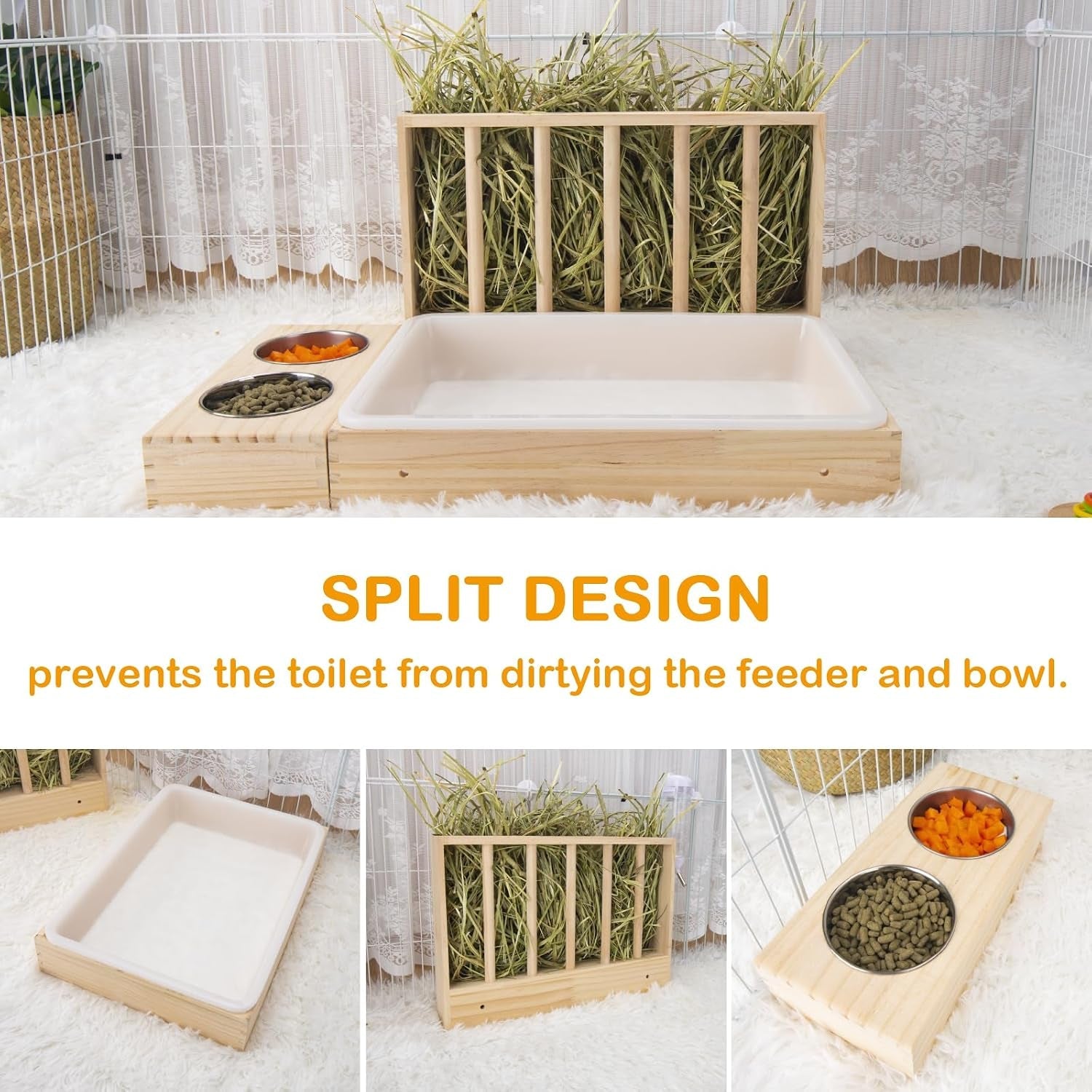 besnew-3-in-1-rabbit-hay-feeder-with-litter-box-wooden-hay-feeder-with-2-bowls-litter-box-for-guinea-pig-chinchilla-bunny-other-small-animals-large-capacity-preventing-waste