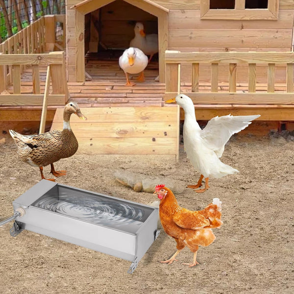 Automatic Livestock Water Trough Large Capacity, Self Filling Dog Waterer | Outdoor Animal Drinking Water Bowl Dispenser with Float Valve, Stainless Steel Water Trough for Horse,Goat,Pig,Dog,Sheep9