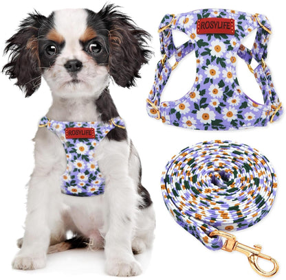 No Pull Dog Harness & Leash Set, Adjustable Xx-Small, Pink Daisy, Fashionable, Cute, Stylish, Escape Proof, Includes Leash7