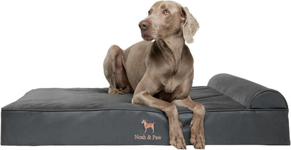 NOAH & PAW Large Dog Bed, 35X25X8.7 Inch, Orthopedic Dog Beds, Eggshell Memory Foam Infused with Cooling Gel, Water Resistant, Machine Washable, Includes Inner Cover (Velvet Collection)30