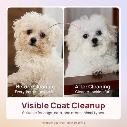 HICC PET Pet Cleaning Wipes for Dogs & Cats, Paws & Coat, 100 Count | Pearl-Textured, with Fermented Coconut Oil and Damask Rose, for Face and Rear-End Cleaning after Walks or between Baths4