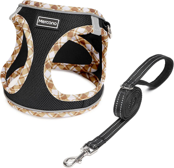 Mercano Soft Mesh Dog Harness and Leash Set, Step-In Reflective Breathable Lightweight Vest Harnesses with Safety Buckle for Small Dogs, Cats (Pink, S)14
