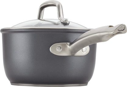 Accolade Forged Hard Anodized Nonstick Pots & Pans - Induction Cookware Set - 12 Piece - Moonstone Gray14