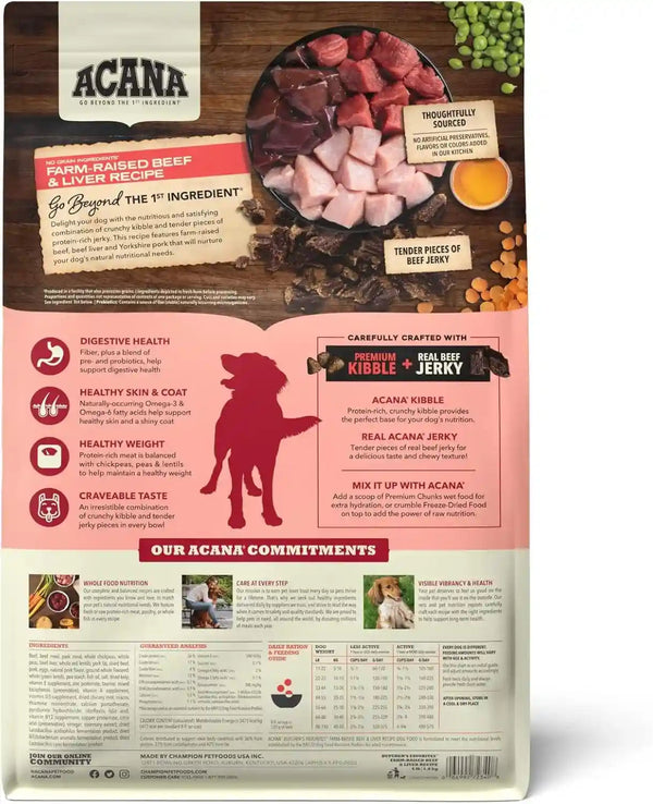 ACANA Butchers Favorites Grain-Free Dry Dog Food Farm-Raised Beef, 4Lb Bag | High Protein, Made in the USA, Skin & Coat, Digestive Health, Real Beef, Global Quality Ingredients2