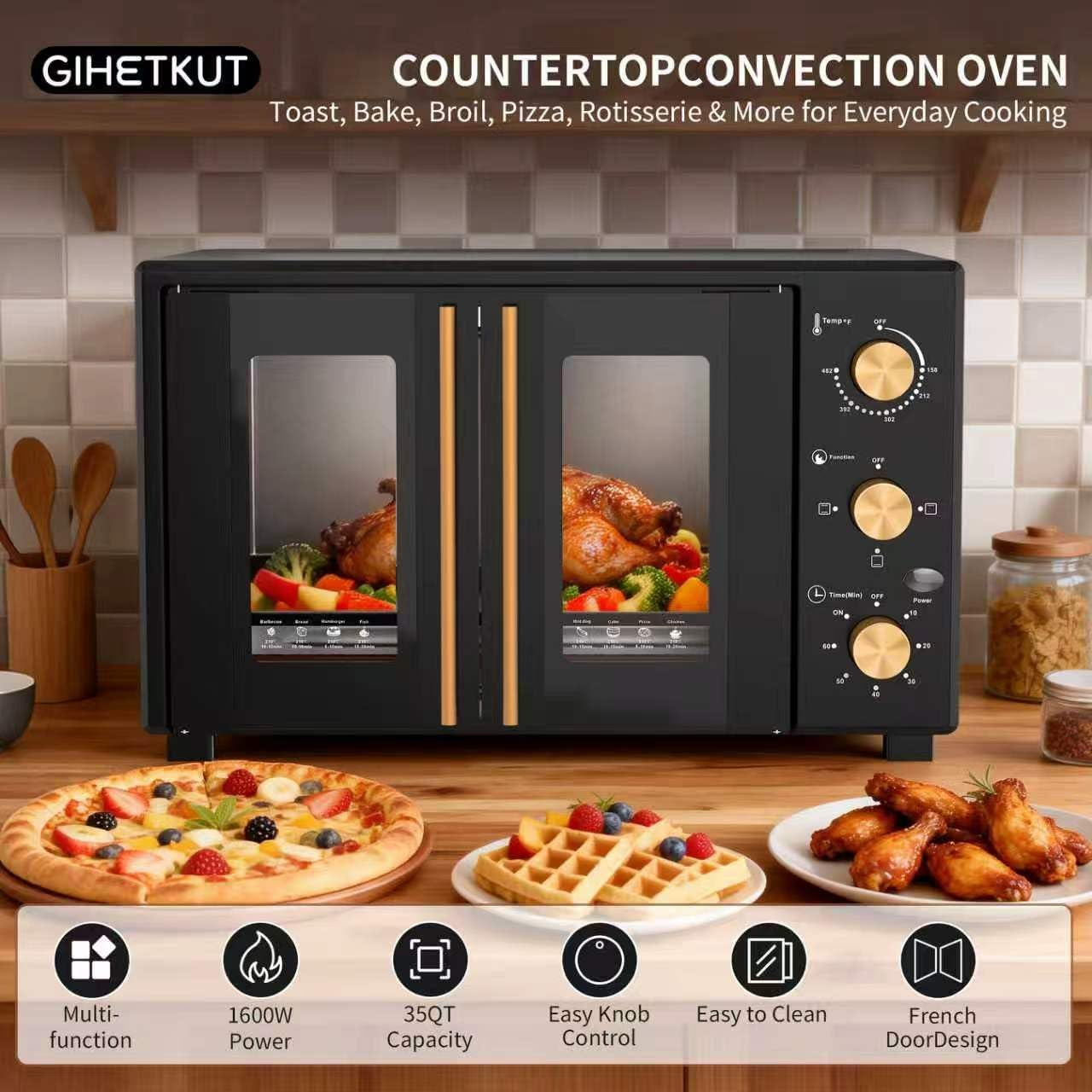 french-door-electric-knob-oven-35-qt-extra-large-oven-18-slice-convection-oven3-control-knobs-bake-broil-toast-grilled-meat-keep-warm-black-metal-equipped-with-a-tray-and-a-rack