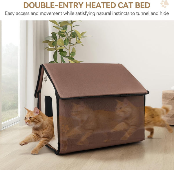 Pink Cat Litter Box Set, Small Cat Kitten Starter Kit with Litter Scoop, Cat Bowl, Kittens Toy; Heated Cat House Indoor, Cats Home with Heated Pad, Cat Houses & Condos, Heater Cat Bed7