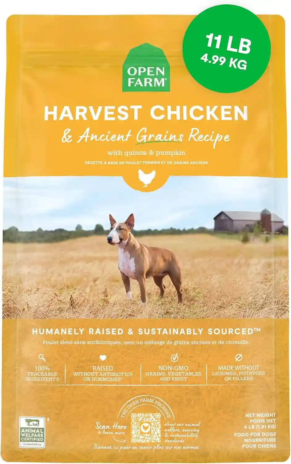 open-farm-ancient-grains-dry-dog-food-wild-caught-salmon-kibble-22lb-bag-all-life-stages-all-breed-sizes-protein-rich-nutrient-dense-100-traceable-ingredients-non-gmo-fruits-veggies