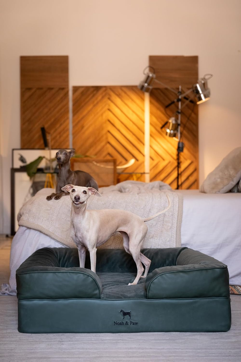 noah-paw-large-dog-bed-35x25x11-inch-orthopedic-dog-beds-eggshell-memory-foam-infused-with-cooling-gel-inner-cover-water-resistant-machine-washable-faux-leather