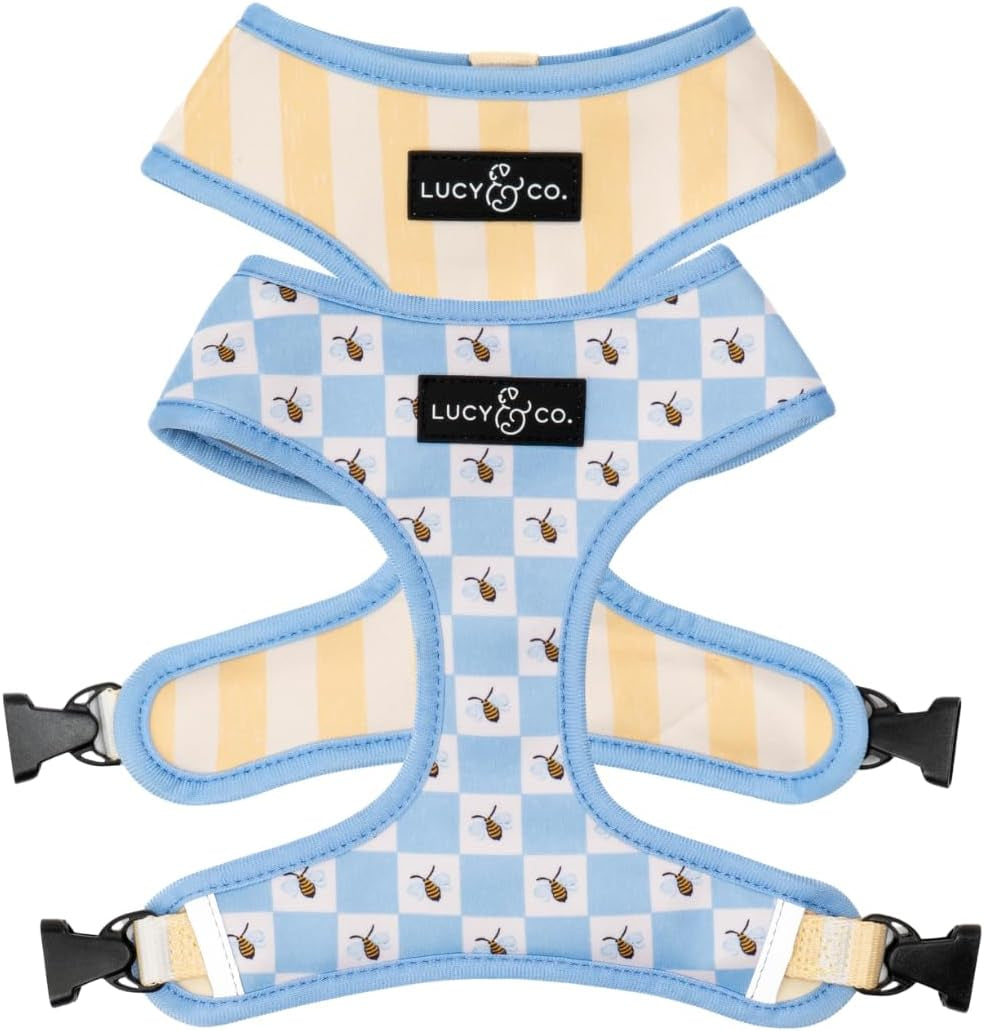 lucy-co-reversible-dog-harness-water-repellent-neoprene-dual-print-design-easy-swap-style-adjustable-comfort-fit-take-a-bow-reversible-harness-small