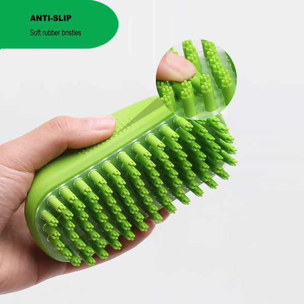 Rubber Curry Brush for Short Haired Dogs, Gentle Curry Comb | Dog Brush with Removable Screen, Use Wet as Bath Scrubber or Dry for Grooming Loose Hair4
